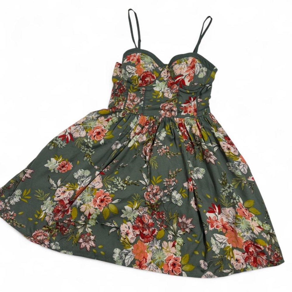 Floral Green Dress